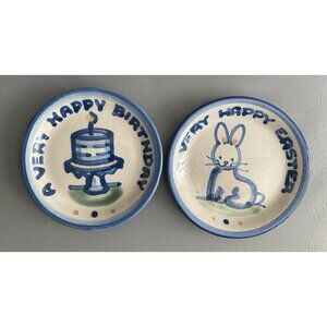 2 M A Hadley Trinket Coaster Dishes Birthday Easter Country Cottage Core